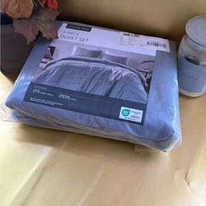 JCPenney Mineral King 3-Piece Duvet Set in Gray